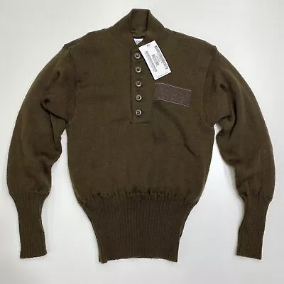 US Military Submarine Pullover Sweater Unisex M Brown Wool Long Sleeve New • $99.19