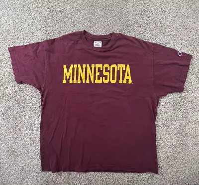 Vintage Champion Minnesota Golden Gophers NCAA Maroon Shirt Size XL • $24.07