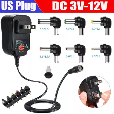 Electronics Universal AC To DC 3V~12V Adjustable Power Adapter Supply Charger • $9.99