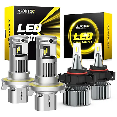 Auxito H13/9008+5202/2504 LED Combo Headlight High Low Beam Fog Light Bulb White • $65.54