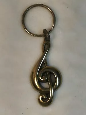Music Treble Clef Vintage Keychain Key Ring  • $7.99