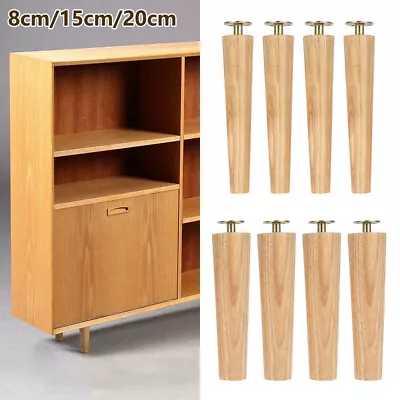 $19.47 • Buy 4X Wooden Furniture Couch Legs Tapered 8/12/5cm Sofa Cabinet Table Modern Retro′