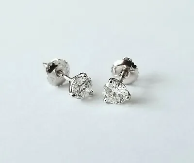 1.00 Carat Moissanite Martini Stud Earrings In 14k Gold (Charles & Colvard)  • $299