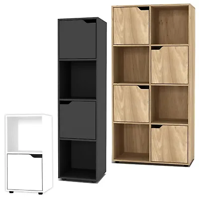 £59.99 • Buy 2, 4, 8 Cube Bookcase Shelving Display Shelf Storage Living Room Wooden Door NEW