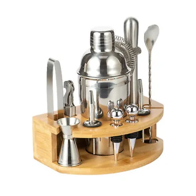 12PCS Cocktail Making Set Bartender Kit Shaker Cocktail Maker Stainless Steel • £22.45