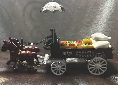 Vintage Cast Iron Fruit Wagon 2 Horse Drawn Fruit Wagon • $49.99