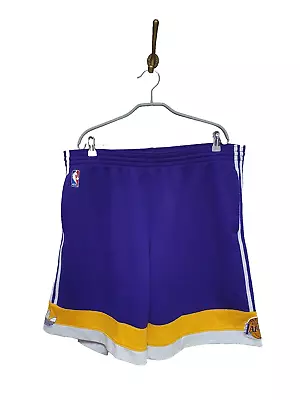 Adidas Original Los Angeles Lakers NBA Blue Shorts Men Size: XL • £29.99