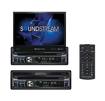 Soundstream Vr-720b 7  Lcd Single Din Flip Up Dvd/cd Player Bluetooth Sd Usb Aux • $139