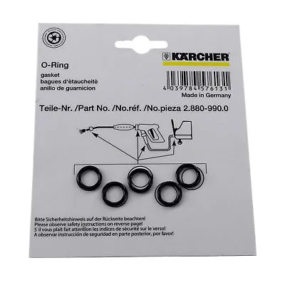 Genuine Pack Of 5 Karcher Lance Hose Nozzle Spare O-Ring Seal  28809900 • £6.99