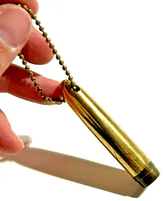 Rare Gold Color Antique Ballpoint Pen Military Style Bullet Keychain • $22.50