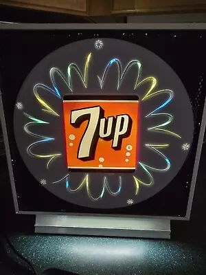 Vintage 7 Up Light Up Motion Advertising Sign Display Beautiful Condition !! • $1250