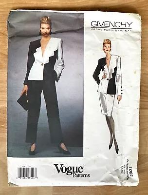 VOGUE Paris Original Pattern 1082 GIVENCHY Jacket Skirt Pants Sizes 6 8 10 UNCUT • $19.88