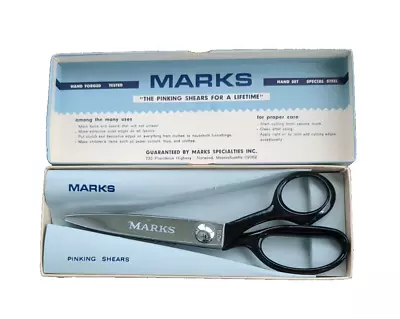 Vintage Marks Pinking Zigzag Cut Fabric Shears Scissors Model #407B • £14.41