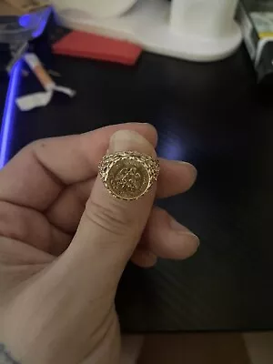 9ct Dos Pesos Gold Ring  Size Q • £200