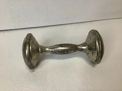 Vintage Silver Baby Rattle Dumbbell Shape 4  • $14.99