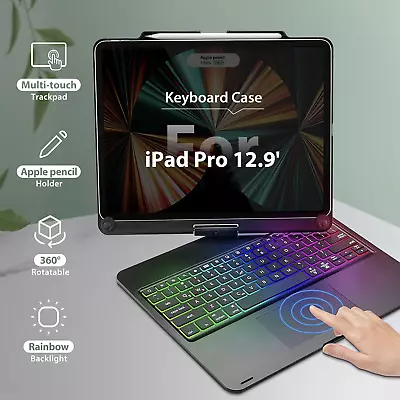 For IPad Pro 11  12.9  Air 4/5th Gen Keyboard Case Touchpad With Pencil Holder • $56.99