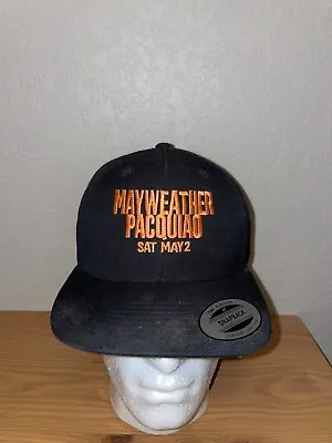 2015 Floyd Mayweather Jr Manny Pacquiao Boxing Fight Black Hat Headwear OS • $25