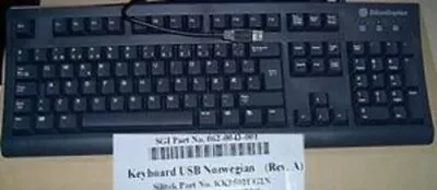 Norwegian & English Usb Keyboard Great For Pcs Or Macs - Black New Billingual... • $28.99