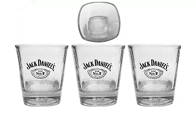 $49.99 • Buy JACK DANIELS WHISKEY No.7 -3 X EMBOSSED BASED TUMBLER GLASSES BNWOB MAN CAVE USA