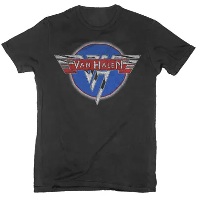 Van Halen T-Shirt Chrome Logo Band New Black Official • £14.95