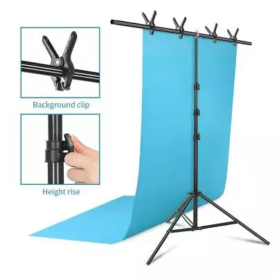 6.5Ft Photography Adjustable Backdrop Support Stand Background Kit With Crossbar • $26.99