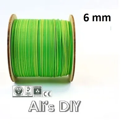 £0.99 • Buy 6 Mm Single Core Conduit Cable 6491X Earth Yellow / Green Supplementary Bonding
