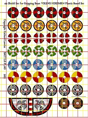 £9 • Buy Viking Shield Waterslide Decals For Gripping Beast Viking Hirdmen SAGA Warband