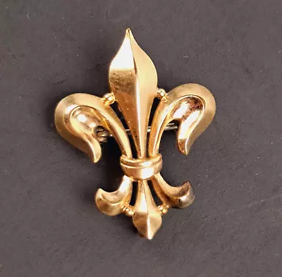 Vintage 1940's Van Dell 12k 1/20 Gold Filled Fleur-de-lis 1.17  Locket Pin • $29.95