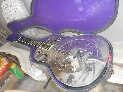 1933/34 National Style O Nickel-plated Brass Body Resonator Guitar Original Case • $4550