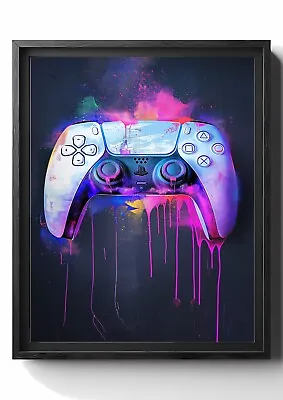 PlayStation PS5 Controller Bedroom Room Wall Art Game Print Poster A1 A2 A3 A4 • £4.95