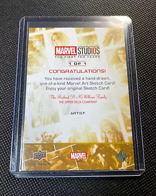 2018 Upper Deck Marvel Studios Blank Sketch Card Rare Mint • $57.99