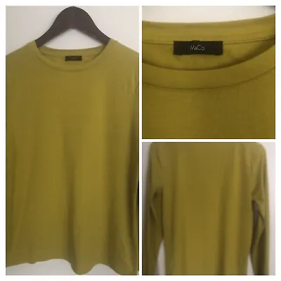 M&Co Ladies Top Mustard Solid Colour Long Sleeves Size M • £4.99