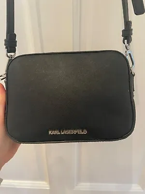 Karl Lagerfeld Leather Crossbody Bag In Black • £5.50