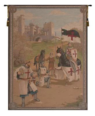 Templars French Tapestry - Wall Art Hanging For Home Decor (New) - 39x29 Inch • $280