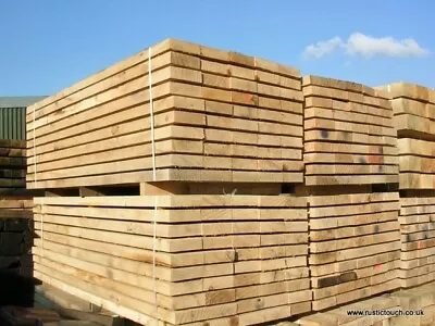 New Oak Half Sleepers / Boards 2600x220x65mm / 8ft 6  X 9  X 2.5  • £34.80