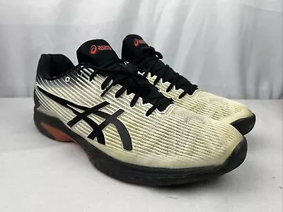 Asics Solution Speed FF 1041A003 White/Black Mens Running Shoes Sneakers Sz 12 • $39.95