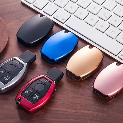 1x Chrome TPU Key Case Fob Cover For Mercedes C E S M CLA CLK CLS SLK GLK GLA GL • $7.98