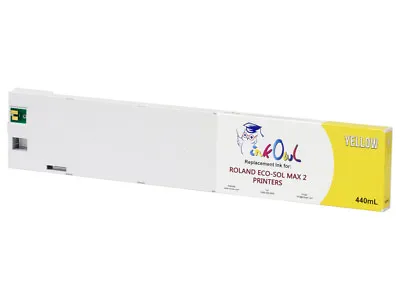 440ml InkOwl YELLOW Compatible Cartridge For Roland ECO-SOL MAX 2 (ESL4-4YE) • $71.95