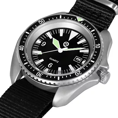 Steel Finish Royal Navy Military Divers Watch  • $110.76