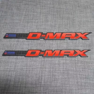 For Allison D-MAX Vortec MAX 6.6 HD Emblem Badges Nameplate Black Red -2x • $17.16