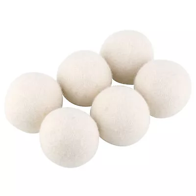 6Pcs 6cm Natural Wool Balls Water Absorption Eliminates Static Laundry MA • £15.96