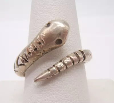 Vintage Sterling Silver Snake Ring Size 9 • $25