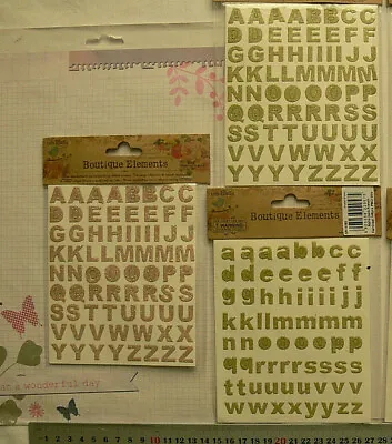 Letter Stickers Small Glitter Flat Sticker 10-12mm High - 2 Colour Choice MH • $4.95