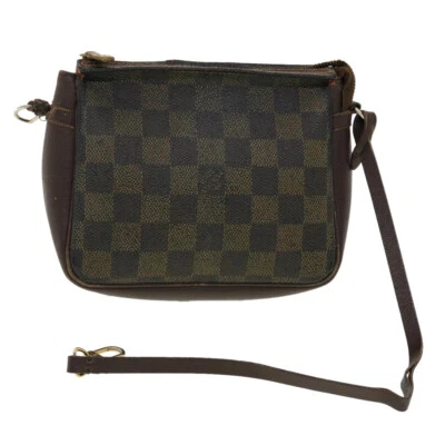 £95.17 • Buy LOUIS VUITTON Damier Ebene Trousse Make Up Pouch N51982 LV Auth 40154