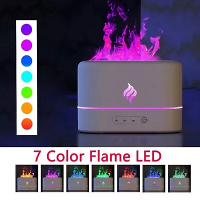 250ml USB Air Humidifier Essential Oil Aroma Diffuser 3D Flame Mist Home Decor • $15.89