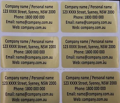 $5.99 • Buy Gold Personalised Name Stickers Vinyl Tag / Label, 4.5 X 2.5 CM Water Proof