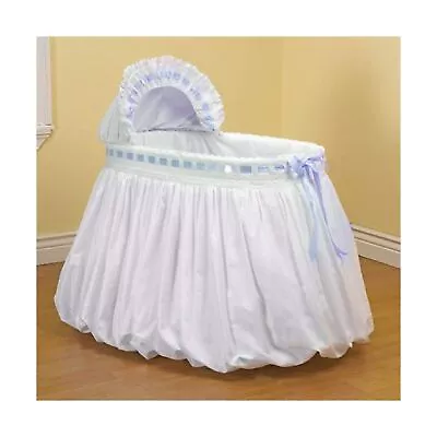 Baby Doll Bedding Pretty Ribbon Bassinet Set Blue • $143.31