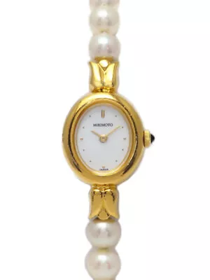 Mikimoto Pearl Bracelet Watch 1E20-3041 Ladies #TW152 • $813.97