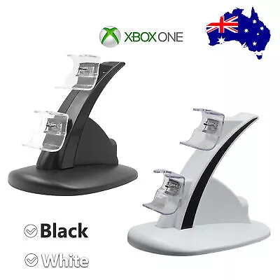 AU Dual Charging Dock Stand 5V+Power Cable For Xbox One S/X Controller Charger • $17.69