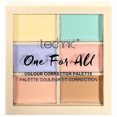 Technic Colour Corrector Concealer Palette Green Yellow Lilac Dark Circles Red • £4.95